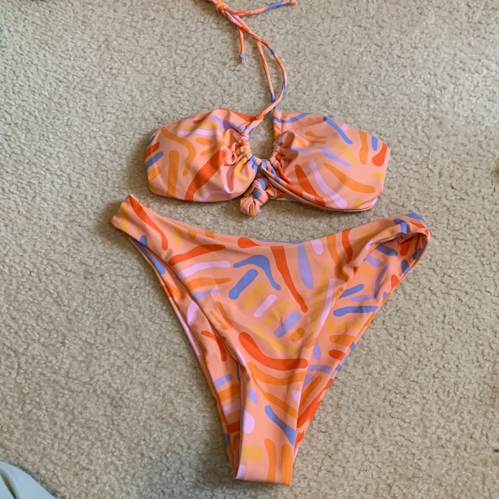 NWT Aurelle Madrid endless tie bikini set